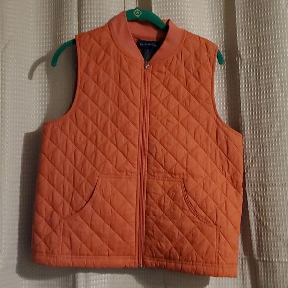 CHARTER CLUB WOMAN ORANGE VEST M - Picture 1 of 7